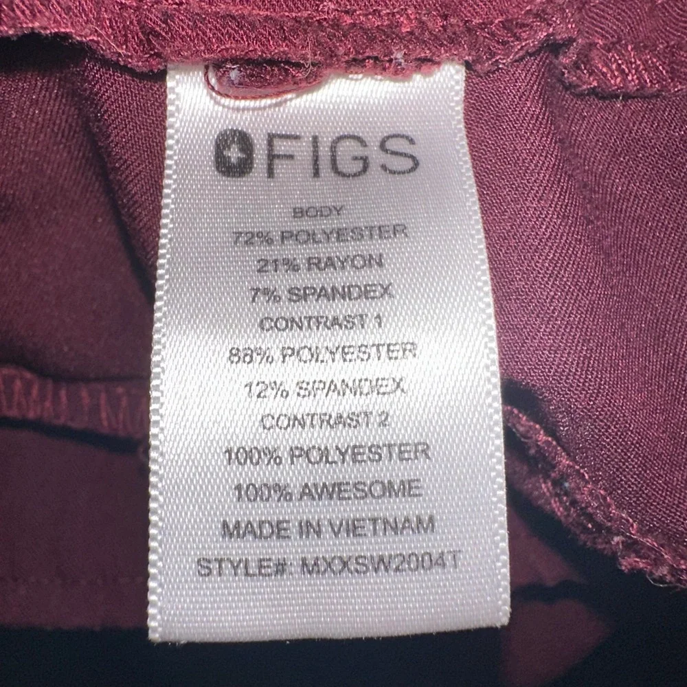 FIGS Tansen‎ Men's Jogger Burgundy size Large Tall po 1645 style mxxsw2004t